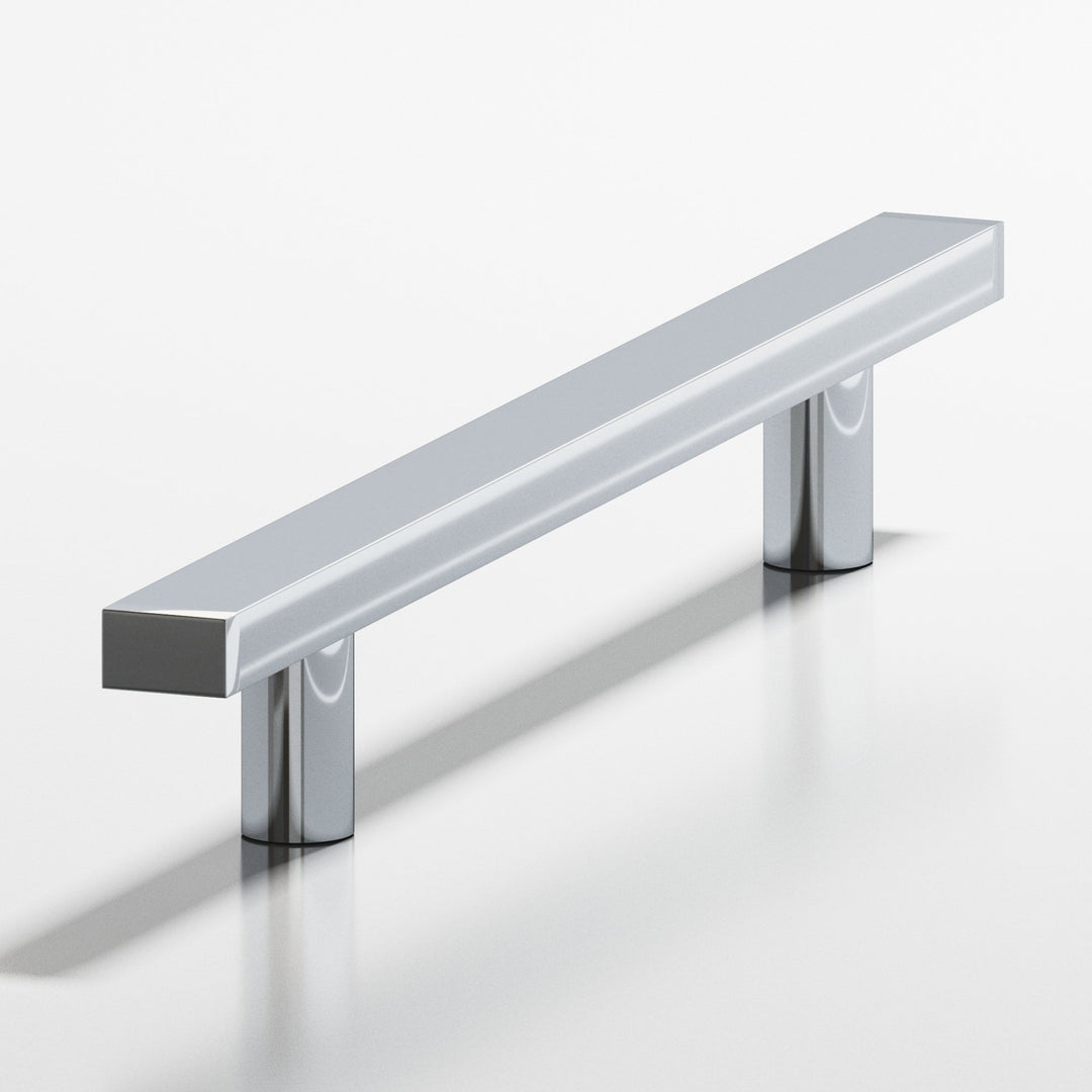 Colonial Bronze 508 Rectangular Cabinet Pull with straight posts in Polished Chrome
