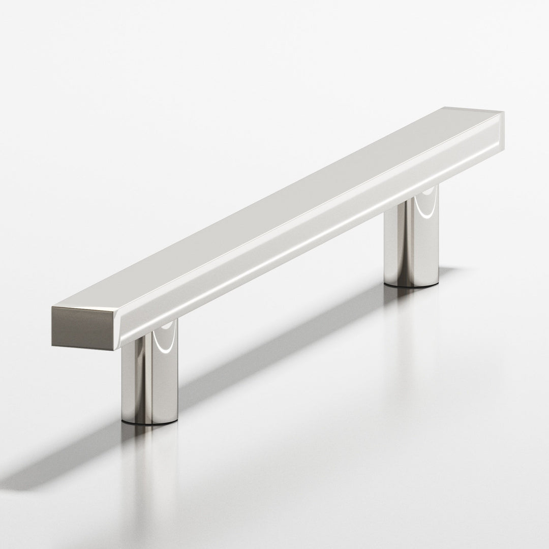 Colonial Bronze 254 Rectangular Cabinet Pull with straight posts in Polished Nickel