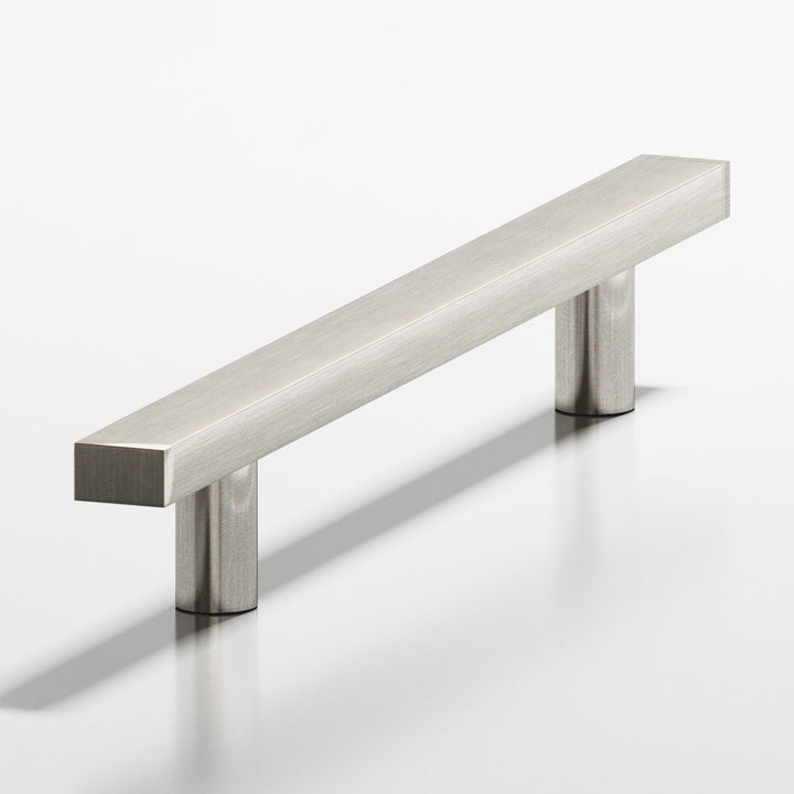 Colonial Bronze 254 Rectangular Cabinet Pull with straight posts in Satin Nickel