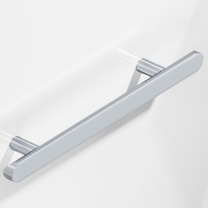 Colonial Bronze 256 Half-round Cabinet Pull with straight posts and rounded ends in Polished Chrome