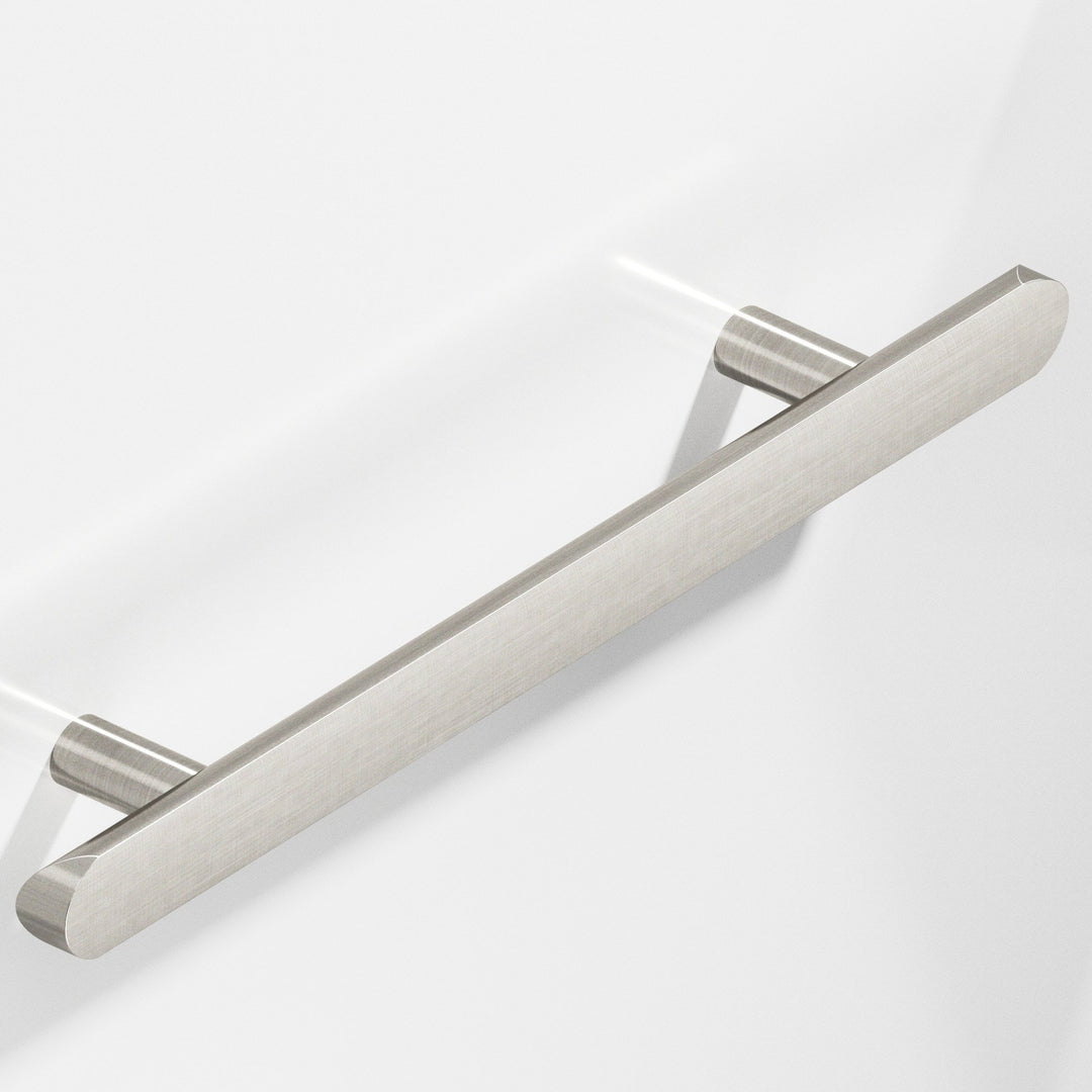 Colonial Bronze 256 Half-round Cabinet Pull with straight posts and rounded ends in Satin Nickel