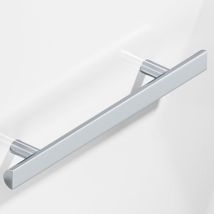 Colonial Bronze 257 Half-round Cabinet Pull with straight posts in Polished Chrome