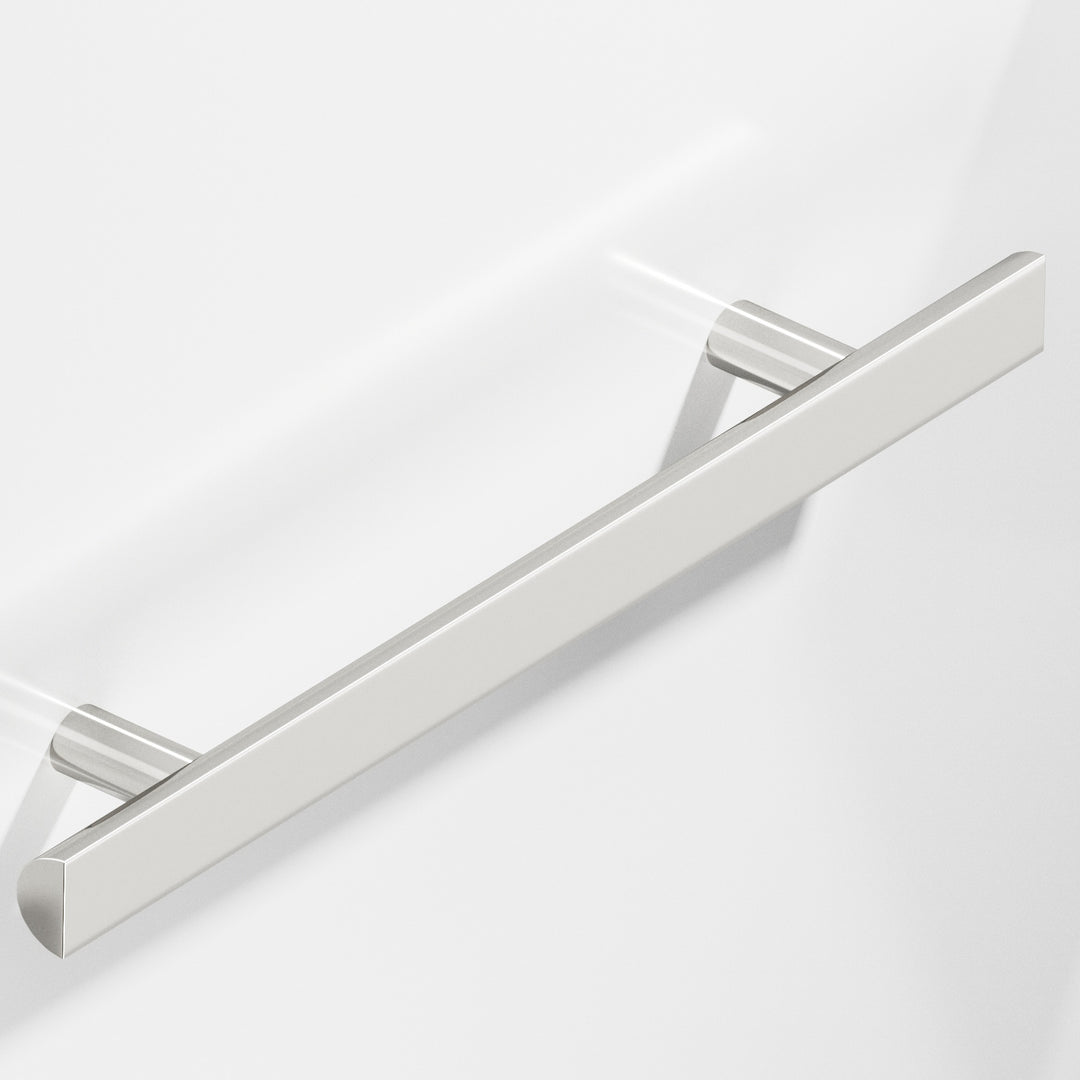 Colonial Bronze 257BB Half-round Back-to-Back Shower Door Pull Kit with straight posts in Polished Nickel