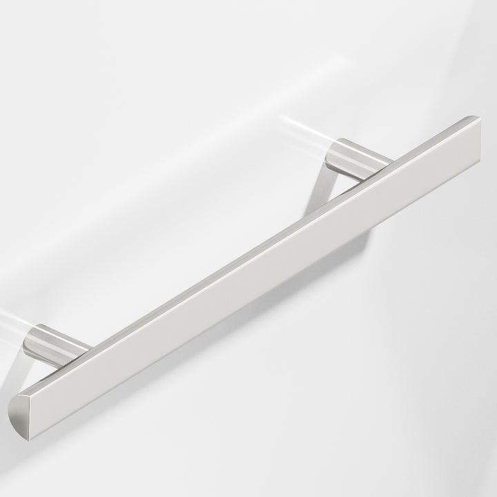 Colonial Bronze 257BB Half-round Back-to-Back Shower Door Pull Kit with straight posts in Polished Nickel