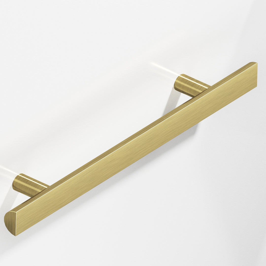 Colonial Bronze 257 Half-round Cabinet Pull with straight posts in Antique Brass