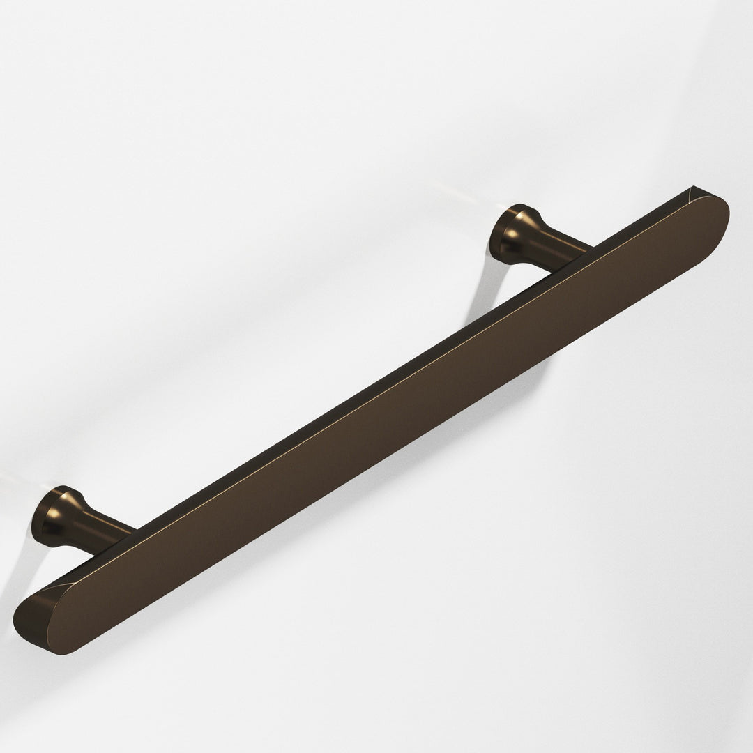 Colonial Bronze 259BB Half-round Back-to-Back Shower Door Pull Kit with flared posts and rounded ends in Oil Rubbed Bronze