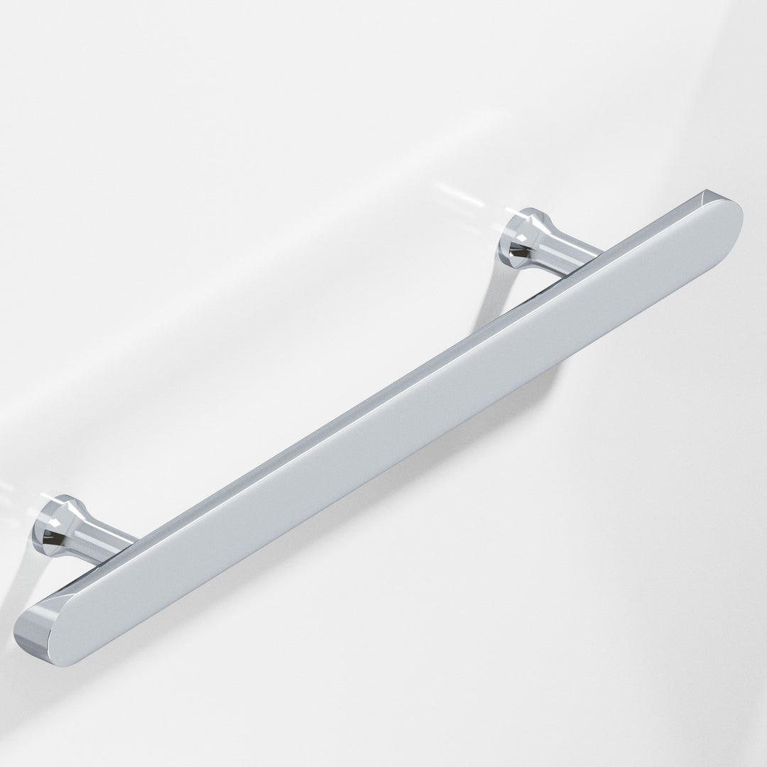 Colonial Bronze 259 Half-round Cabinet Pull with flared posts and rounded ends in Polished Chrome