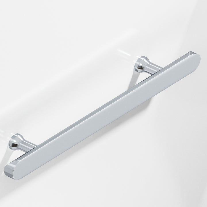 Colonial Bronze 259 Half-round Cabinet Pull with flared posts and rounded ends in Polished Chrome