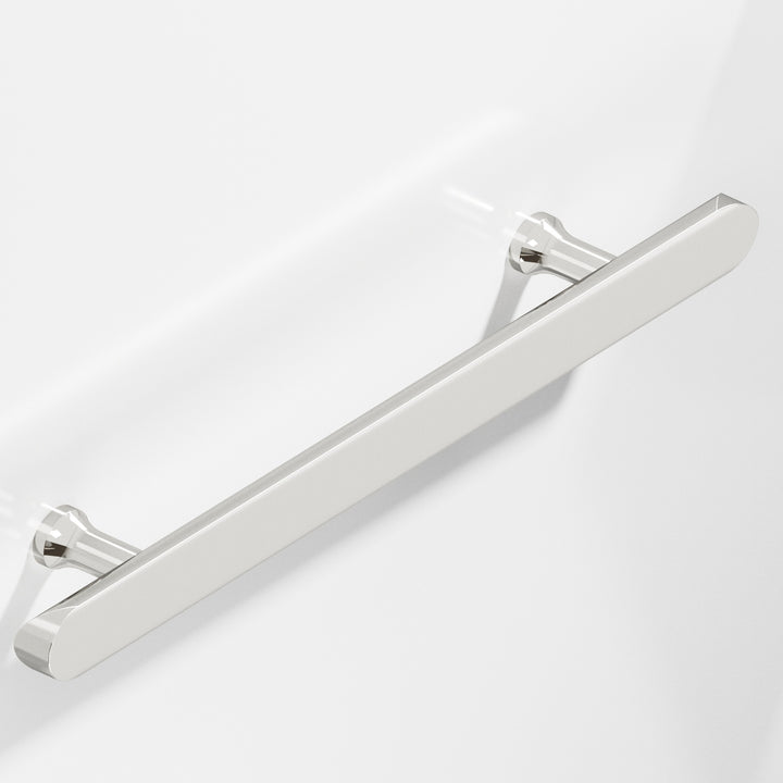 Colonial Bronze 259BB Half-round Back-to-Back Shower Door Pull Kit with flared posts and rounded ends in Polished Nickel