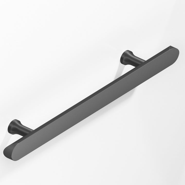 Colonial Bronze 259 Half-round Cabinet Pull with flared posts and rounded ends in Matte Graphite