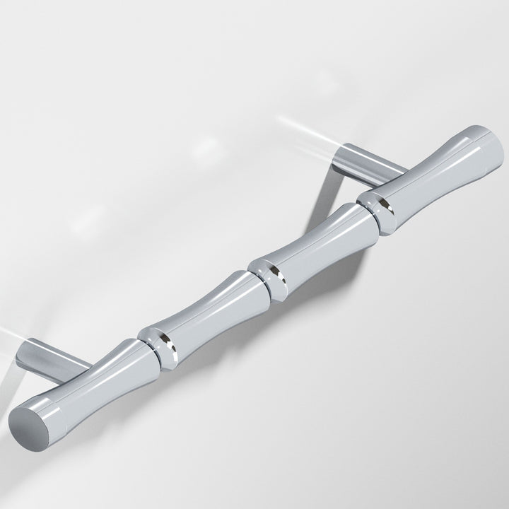 Colonial Bronze 261 Bamboo Door Pull with straight posts in Polished Chrome