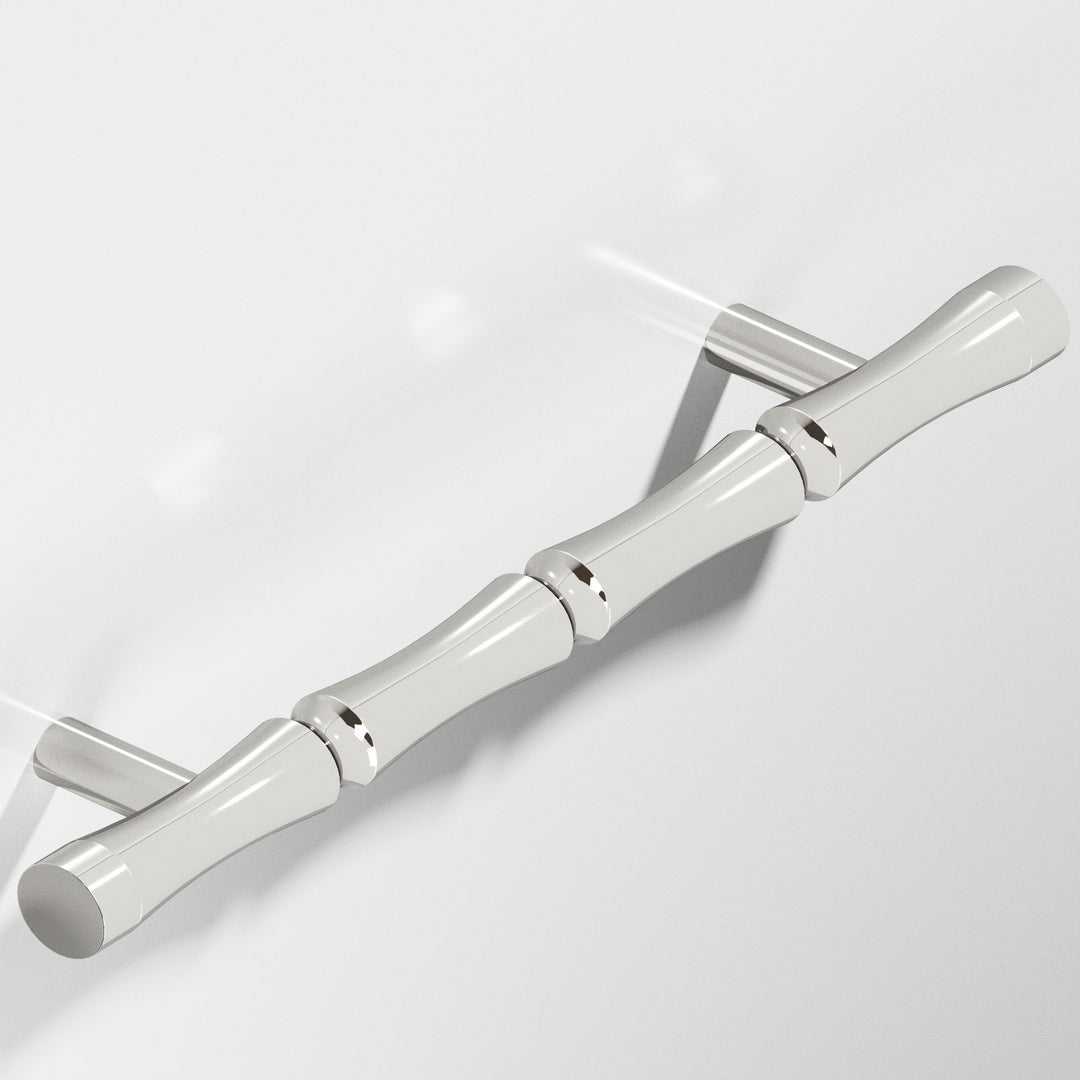 Colonial Bronze 261 Bamboo Door Pull with straight posts in Polished Nickel
