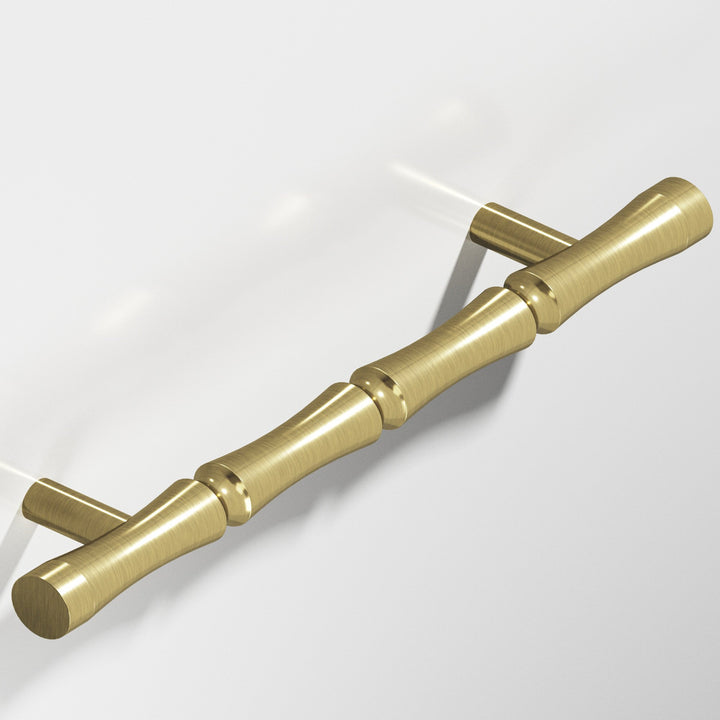 Colonial Bronze 260 Bamboo Cabinet Pull with straight posts in Antique Brass