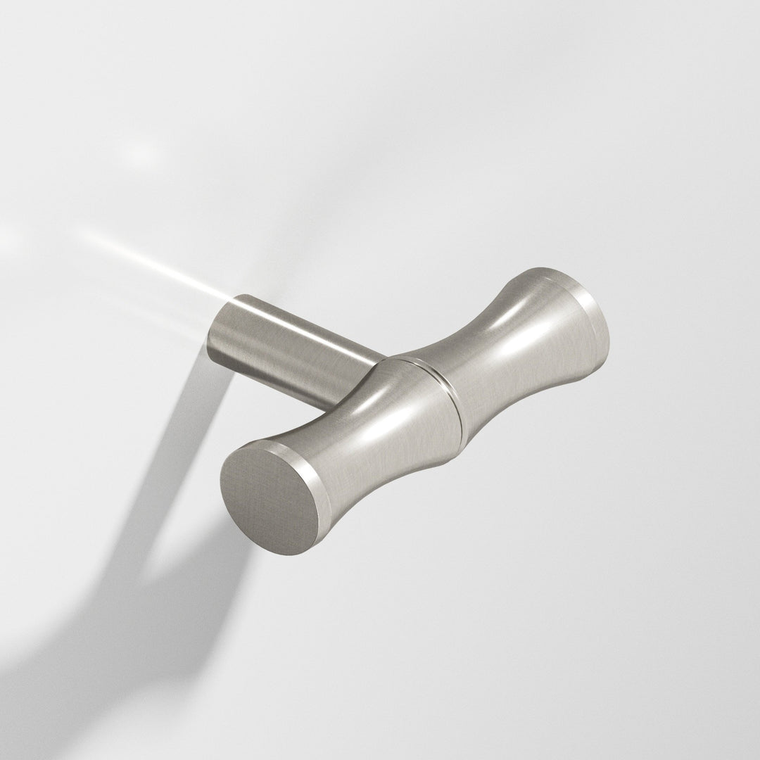 Colonial Bronze 263 Bamboo T Cabinet Knob with straight post in Satin Nickel
