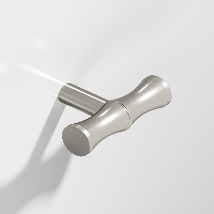 Colonial Bronze 263 Bamboo T Cabinet Knob with straight post in Satin Nickel