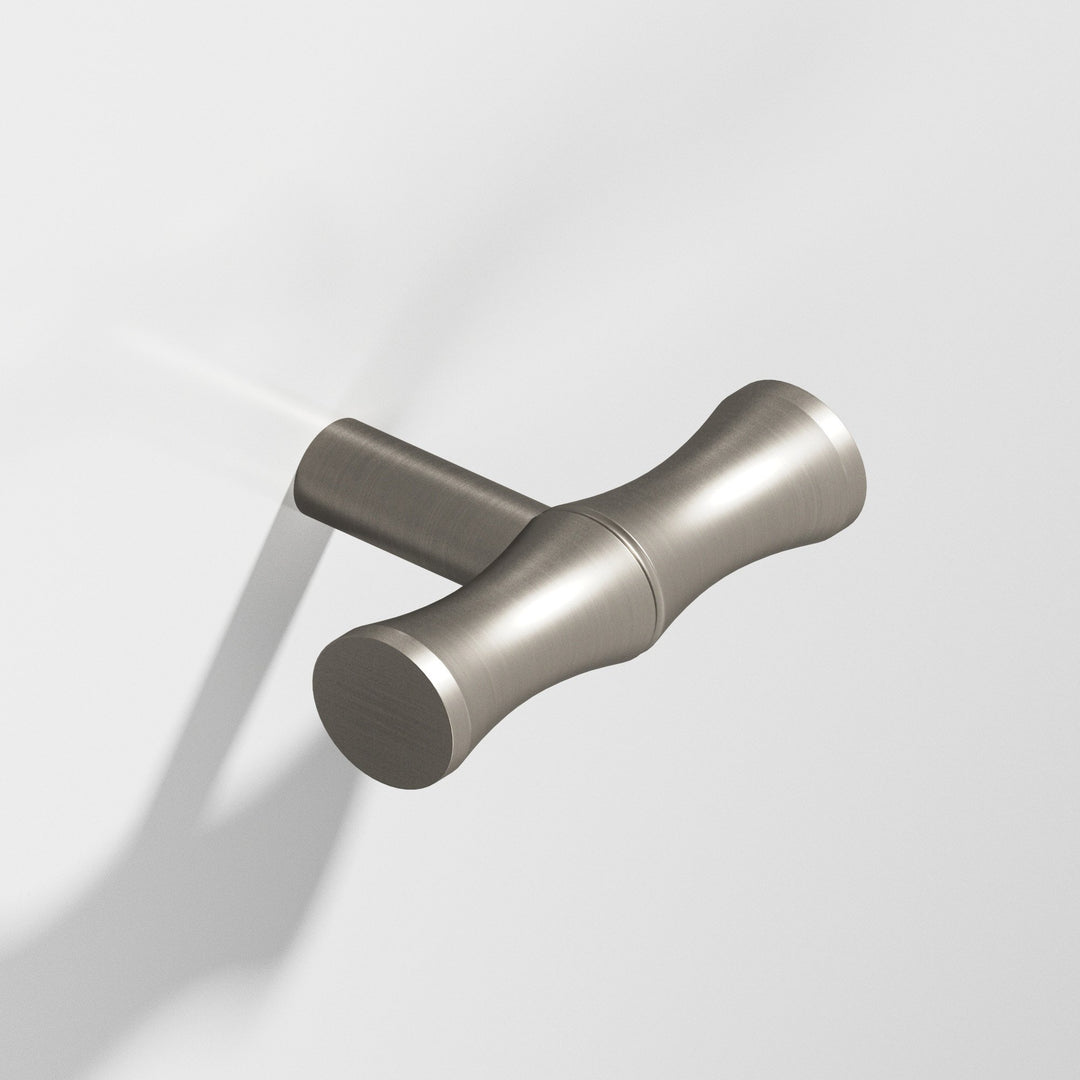 Colonial Bronze 263 Bamboo T Cabinet Knob with straight post in Matte Pewter