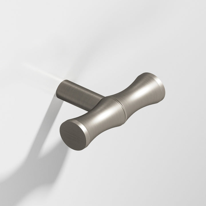 Colonial Bronze 263 Bamboo T Cabinet Knob with straight post in Matte Pewter