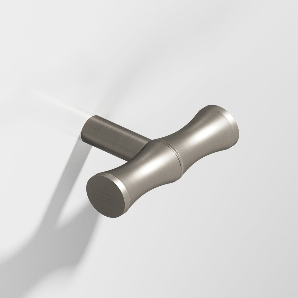Colonial Bronze 263 Bamboo T Cabinet Knob with straight post in Matte Pewter