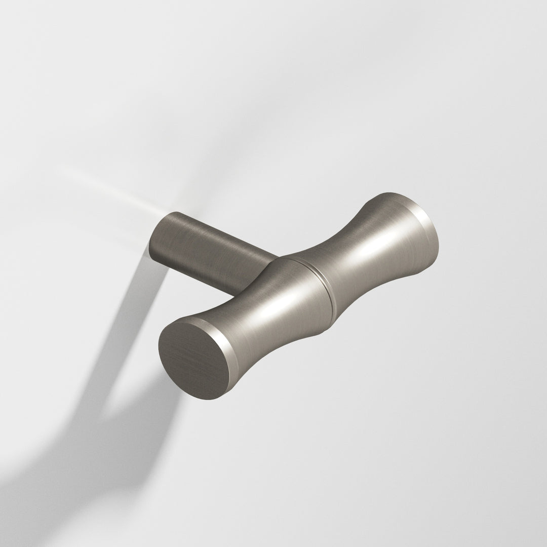 Colonial Bronze 263 Bamboo T Cabinet Knob with straight post in Matte Pewter