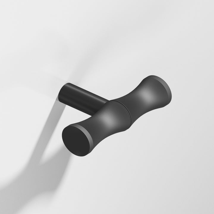 Colonial Bronze 263 Bamboo T Cabinet Knob with straight post in Matte Graphite