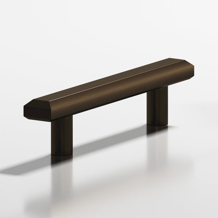 Colonial Bronze 275BB Rectangular beveled Back-to-Back Shower Door Pull Kit with straight posts in Oil Rubbed Bronze