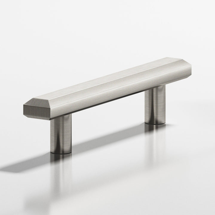 Colonial Bronze 275 Rectangular beveled Appliance Pull with straight posts in Satin Nickel