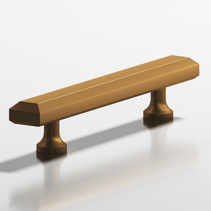 Colonial Bronze 272 Rectangular beveled Cabinet Pull with flared posts in Matte Light Statuary Bronze