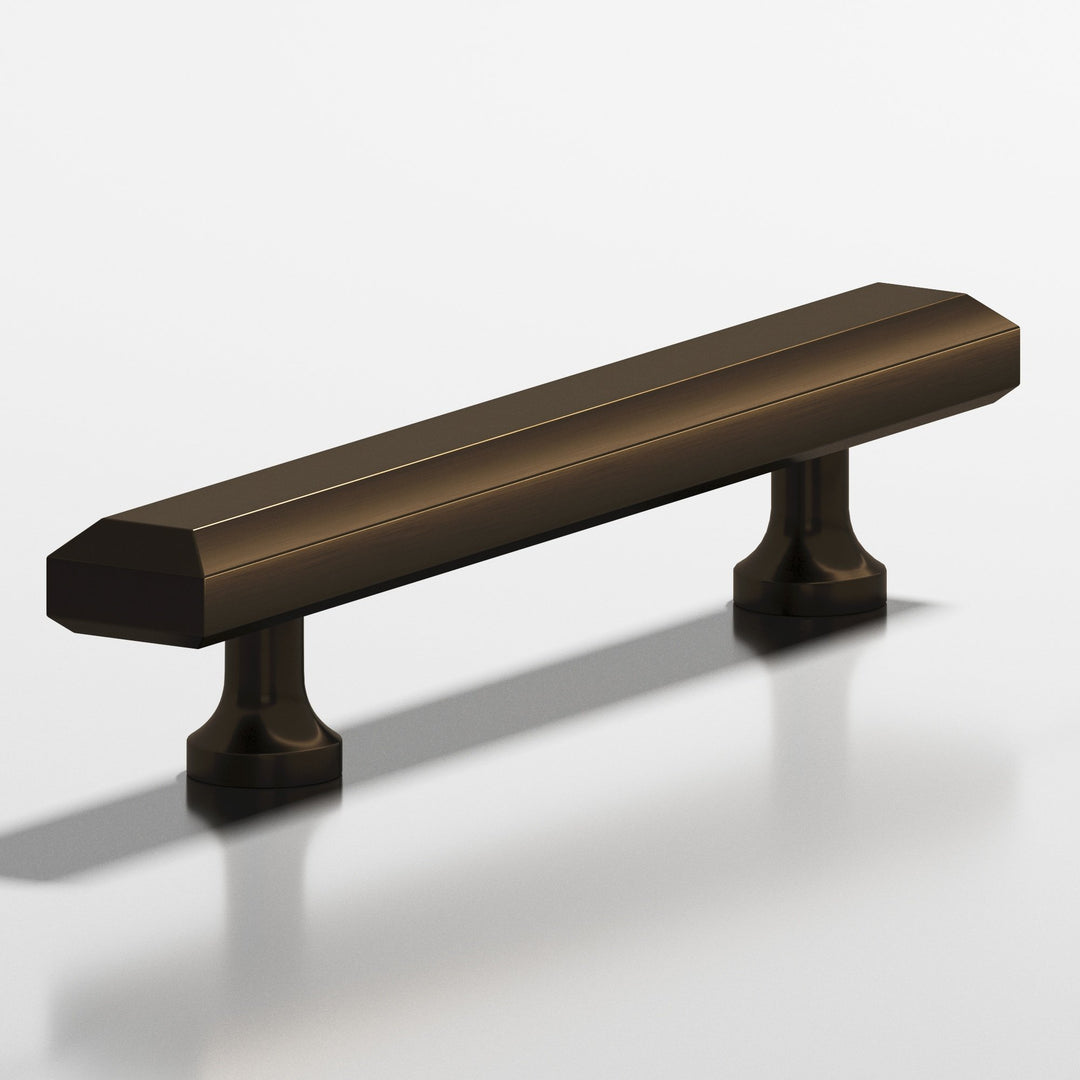 Colonial Bronze 276BB Rectangular beveled Back-to-Back Shower Door Pull Kit with flared posts in Oil Rubbed Bronze