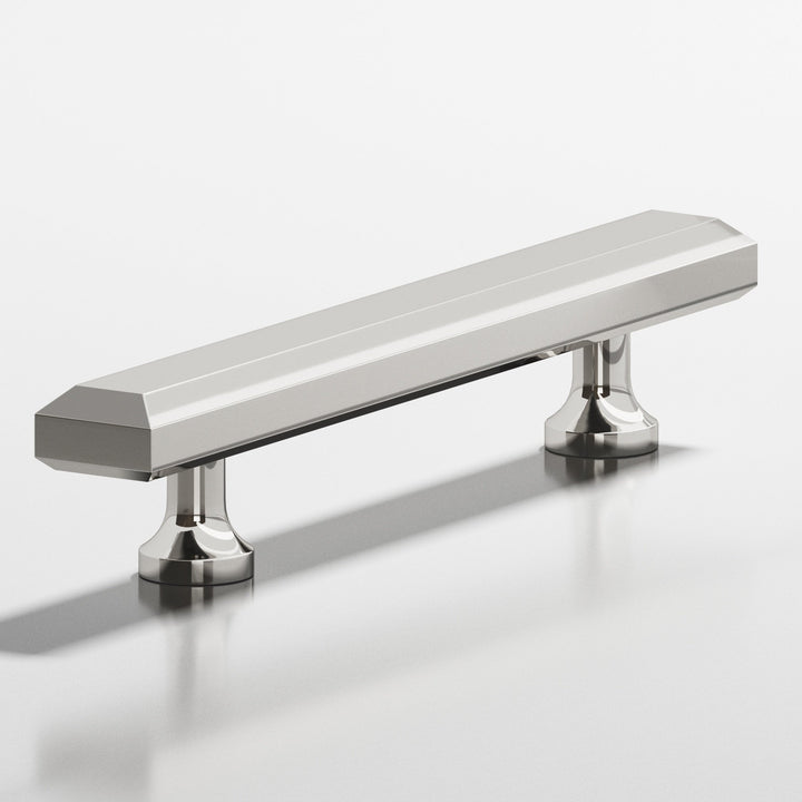 Colonial Bronze 276 Rectangular beveled Appliance Pull with flared posts in Polished Nickel