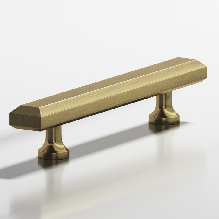 Colonial Bronze 276 Rectangular beveled Appliance Pull with flared posts in Antique Brass