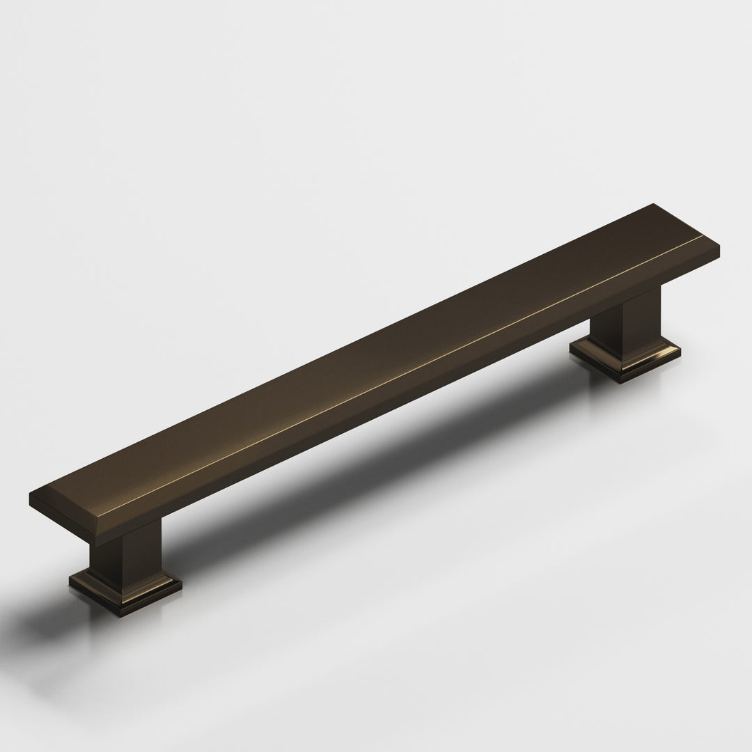 Colonial Bronze 279BB Square beveled Back-to-Back Shower Door Pull Kit with flared square posts in Oil Rubbed Bronze