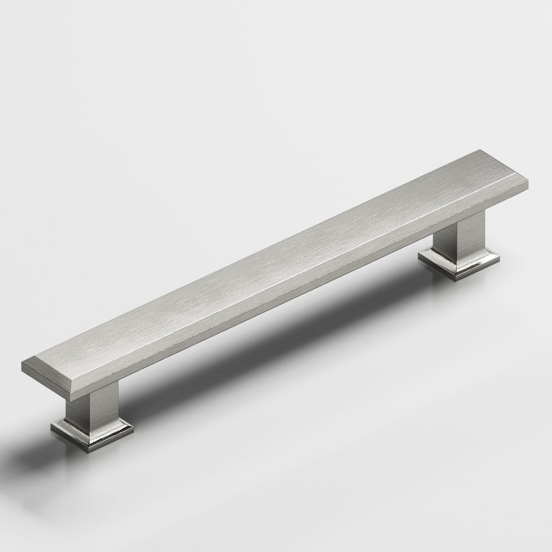 Colonial Bronze 279 Square beveled Appliance Pull with flared square posts in Satin Nickel
