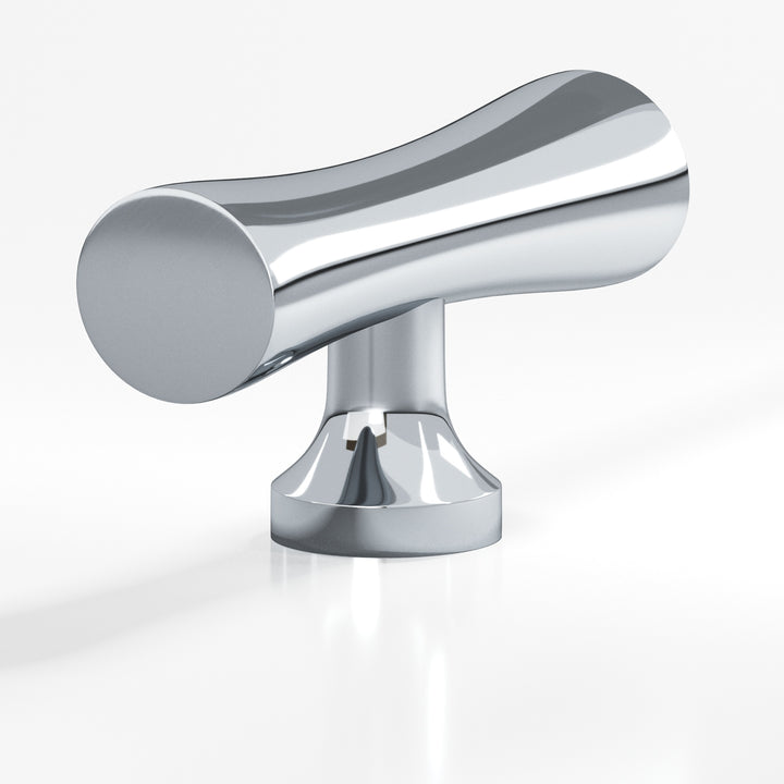 Colonial Bronze 290 Hourglass T Cabinet Knob with flared post in Polished Chrome