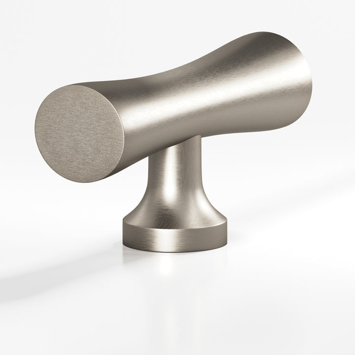 Colonial Bronze 290 Hourglass T Cabinet Knob with flared post in Matte Pewter