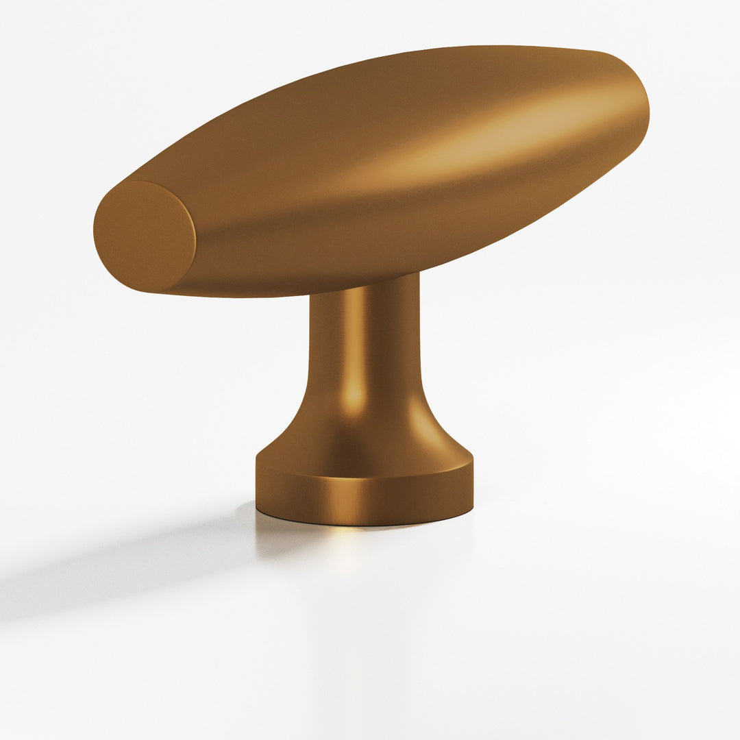 Colonial Bronze 291 Cigar T Cabinet Knob with flared post in Matte Light Statuary Bronze