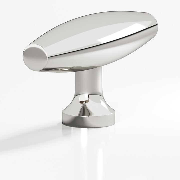 Colonial Bronze 291 Cigar T Cabinet Knob with flared post in Polished Nickel