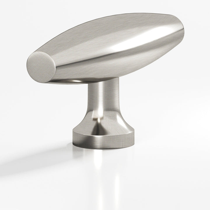 Colonial Bronze 291 Cigar T Cabinet Knob with flared post in Satin Nickel