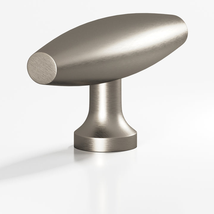 Colonial Bronze 291 Cigar T Cabinet Knob with flared post in Matte Pewter