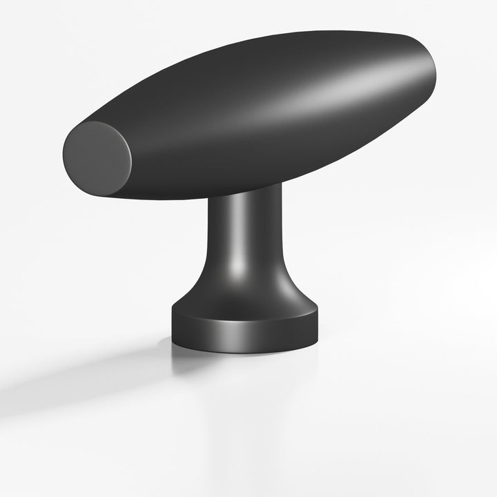 Colonial Bronze 291 Cigar T Cabinet Knob with flared post in Matte Graphite