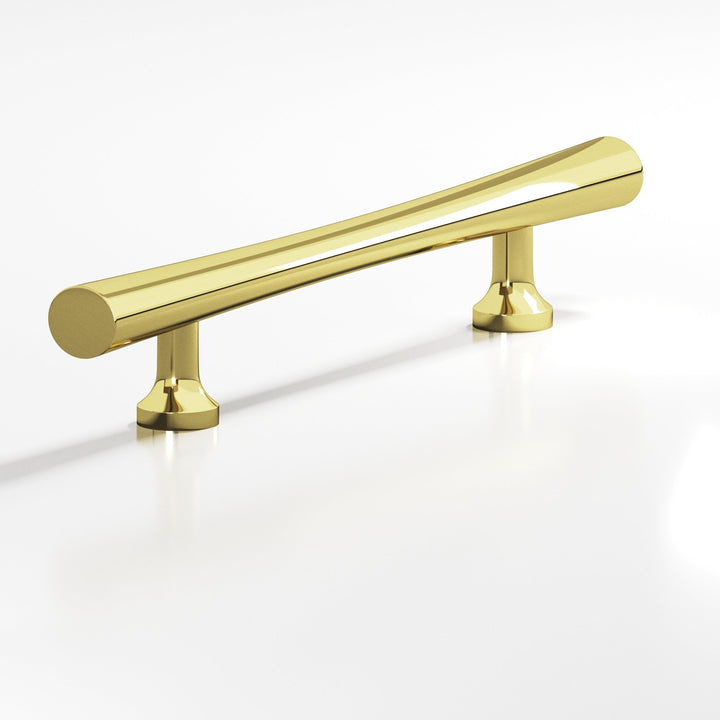 Colonial Bronze 292 Hourglass Cabinet Pull with flared posts in Unlacquered Polished Brass