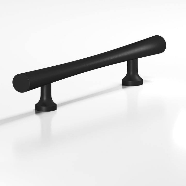 Colonial Bronze 292 Hourglass Cabinet Pull with flared posts in Matte Satin Black
