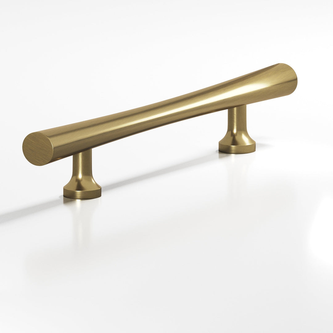 Colonial Bronze 292 Hourglass Cabinet Pull with flared posts in Antique Brass