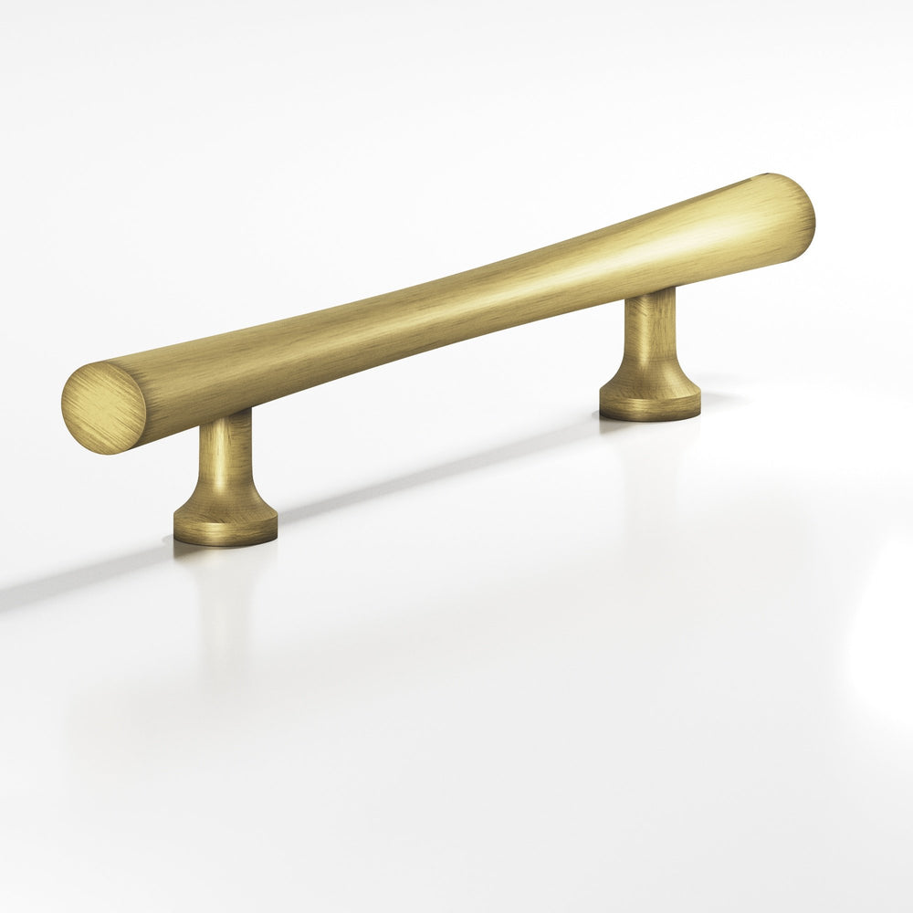 Colonial Bronze 296 Hourglass Cabinet Pull with flared posts in Matte Antique Satin Brass