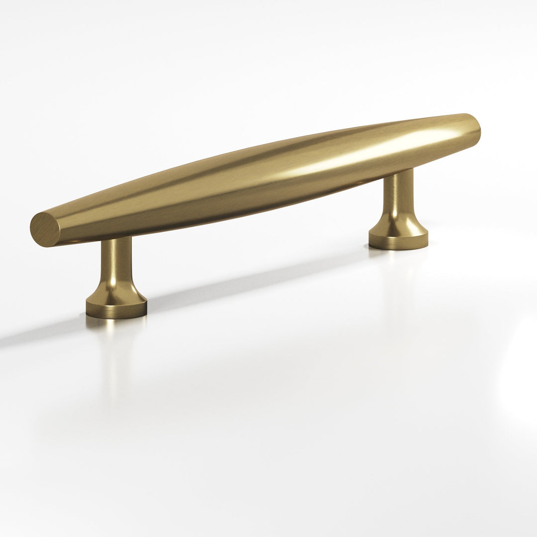 Colonial Bronze 293 Cigar Cabinet Pull with flared posts in Antique Brass