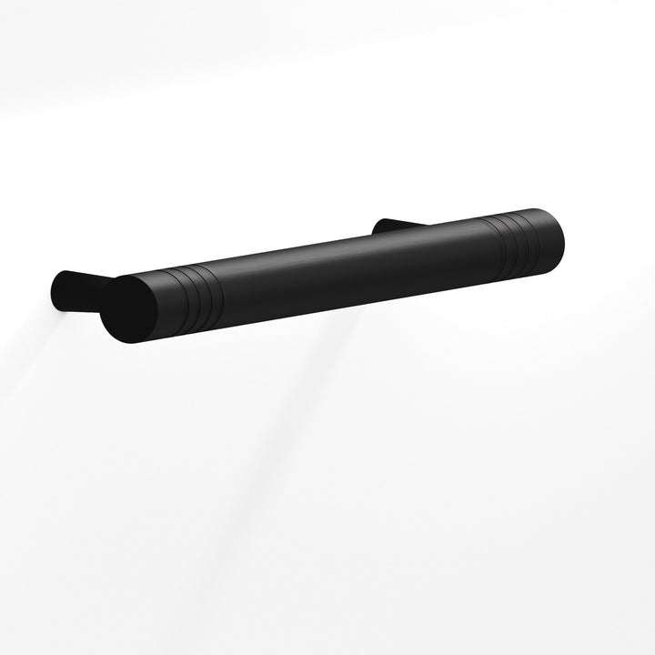 Colonial Bronze 304 Round grooved Cabinet Pull with tapered posts in Matte Satin Black
