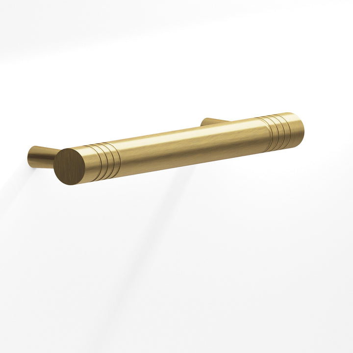 Colonial Bronze 304 Round grooved Cabinet Pull with tapered posts in Antique Brass
