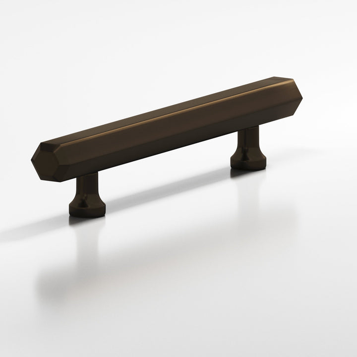 Colonial Bronze 323BB Hexagonal beveled Back-to-Back Shower Door Pull Kit with flared posts in Oil Rubbed Bronze