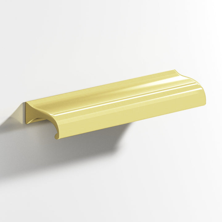 Colonial Bronze 458 Waterfall Cabinet Knob with straight ends in Unlacquered Polished Brass