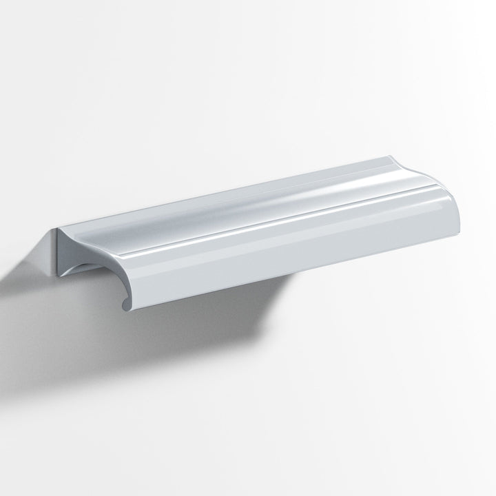 Colonial Bronze 458 Waterfall Cabinet Pull with straight ends in Polished Chrome