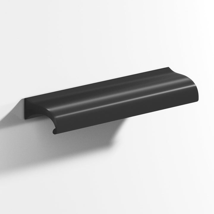 Colonial Bronze 458 Waterfall Cabinet Pull with straight ends in Matte Graphite